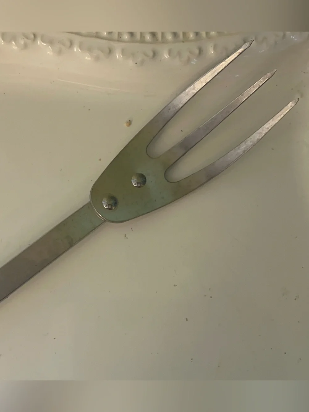 Vintage Ekco Eterna Forge Stainless Steel Meat Carving Fork 11.5 inch